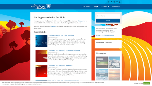 Screenshot of the Dundee Christadelphian Ecclesia website