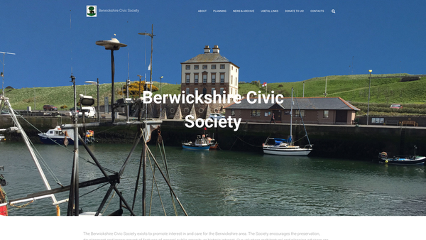 Screenshot of the Berwickshire Civic Society website