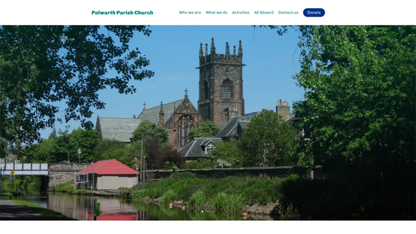 Screenshot of the Polwarth Parish Church, Edinburgh (Church of Scotland) website