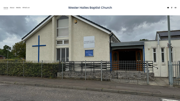 Screenshot of the Wester Hailes Baptist Church website