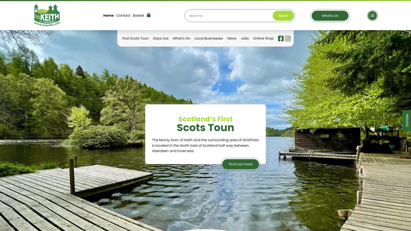 Screenshot of the InKeith and Strathisla Ltd website