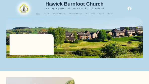 Screenshot of the Hawick Burnfoot Church of Scotland website