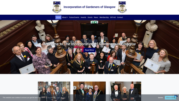 Screenshot of the Incorporation Of Gardeners Of Glasgow website