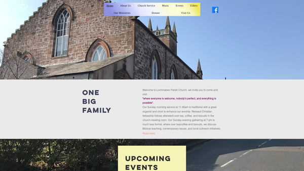 Screenshot of the Lochmaben Parish Church of Scotland website
