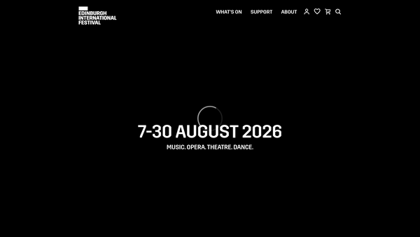 Screenshot of the Edinburgh International Festival Society website