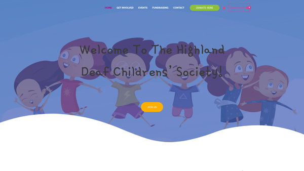 Screenshot of the National Deaf Childrens Society Highland Region website