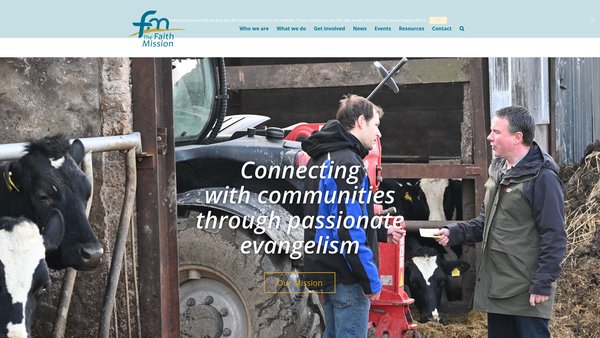 Screenshot of the The Faith Mission website
