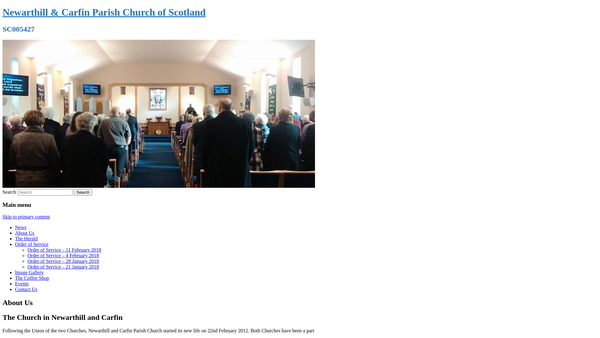 Screenshot of the Newarthill and Carfin Parish Church of Scotland website