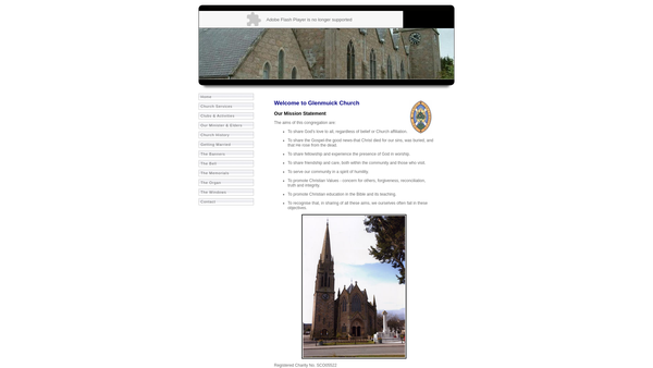 Screenshot of the Glenmuick (Ballater) Parish Church of Scotland website