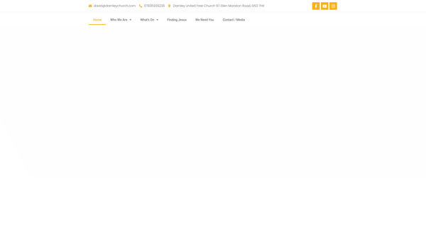 Screenshot of the Darnley United Free Church website