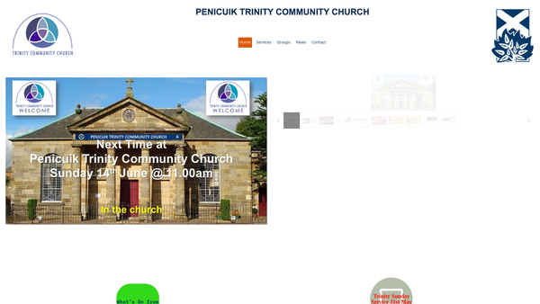 Screenshot of the Penicuik Trinity Community Church (Church of Scotland) website