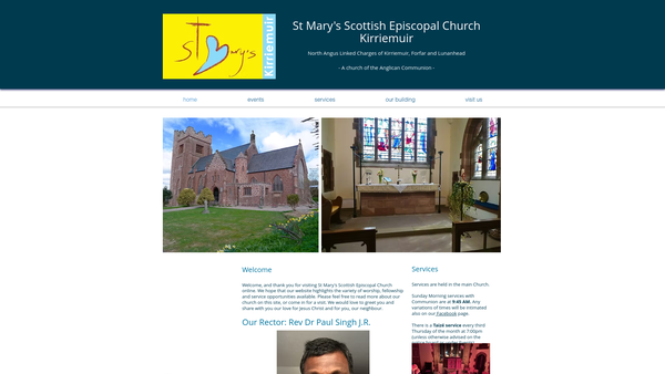 Screenshot of the St Marys Episcopal Church: Kirriemuir website