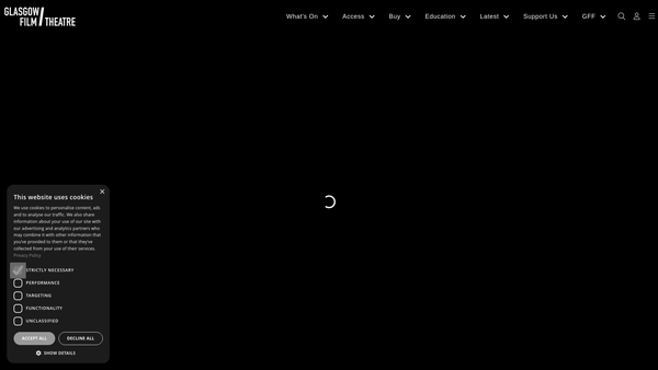 Screenshot of the Glasgow Film Theatre website