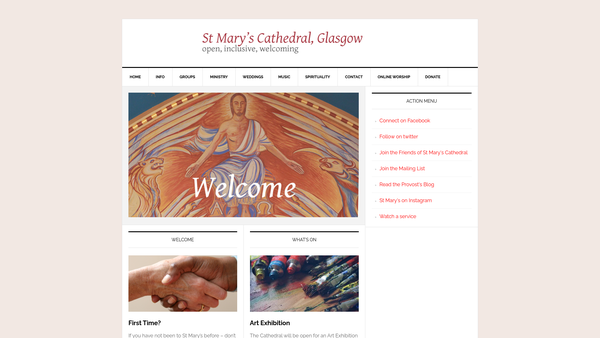 Screenshot of the Cathedral Church Of St Mary The Virgin website