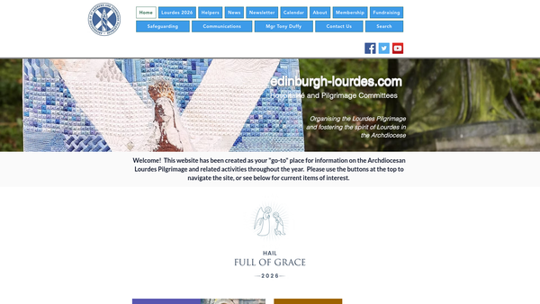 Screenshot of the Helpers of Our Lady Of Lourdes (Hospitalite) website