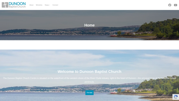 Screenshot of the Dunoon Baptist Church website