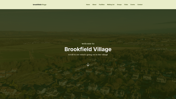 Screenshot of the Brookfield Village Council website