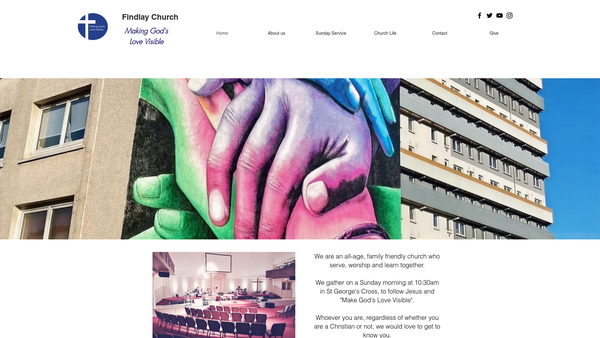 Screenshot of the Findlay Church website