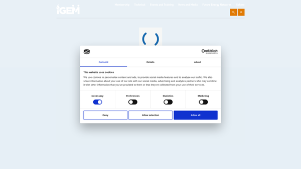 Screenshot of the Institution Of Gas Engineers (Scottish Section) Benevolent And Education Funds website