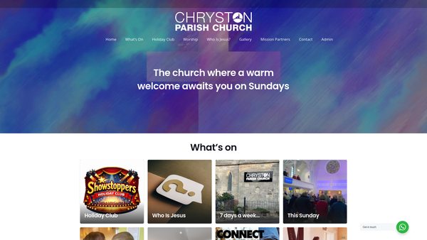 Screenshot of the Chryston Church Of Scotland website