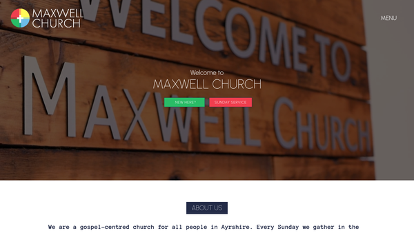 Screenshot of the Kilmaurs Maxwell & Kilmarnock United Free Church website