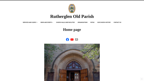Screenshot of the Rutherglen Old Parish Church of Scotland website