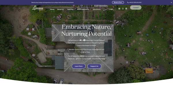 Screenshot of the Drumduan School Ltd website