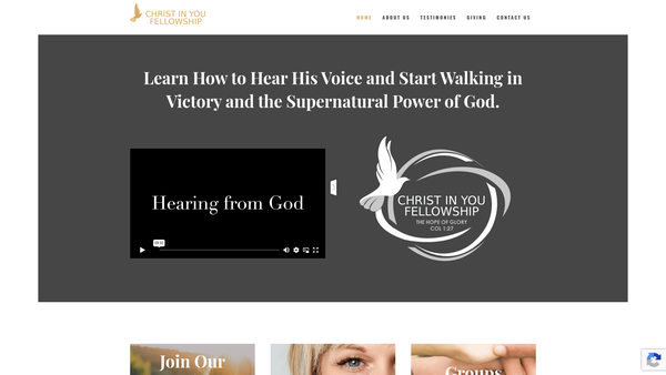 Screenshot of the Christ In You Fellowship website