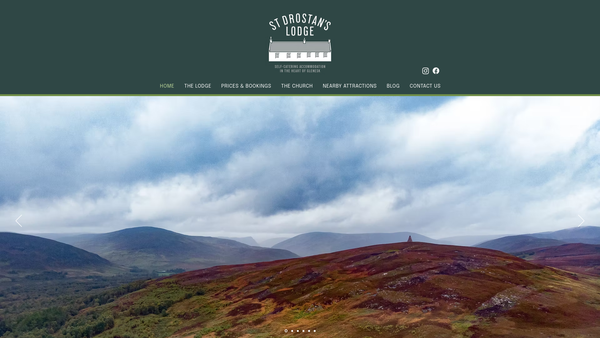 Screenshot of the St Drostans Episcopal Church, Tarfside website