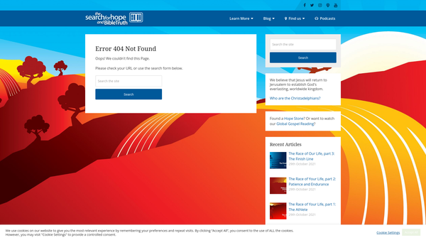 Screenshot of the Christadelphian Ecclesia (Glasgow South) website