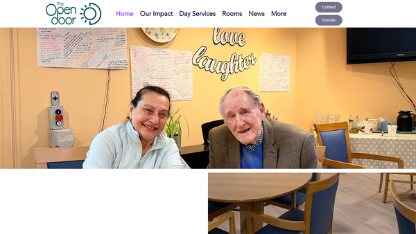 Screenshot of the Open Door Edinburgh website