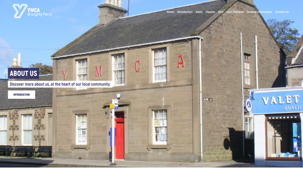 Screenshot of the Broughty Ferry YMCA website