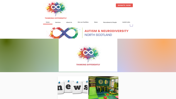 Screenshot of the Autism and Neurodiversity North Scotland website