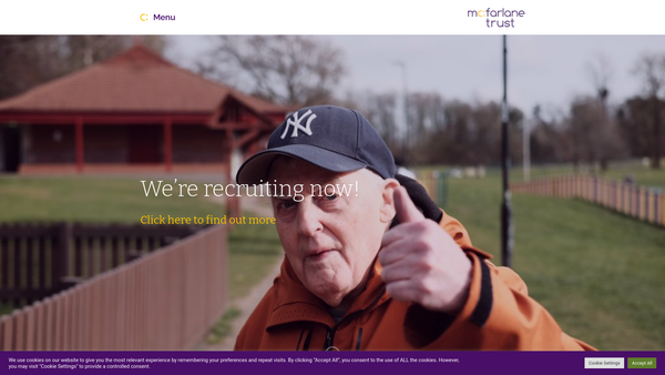 Screenshot of the McFarlane Trust Ltd website