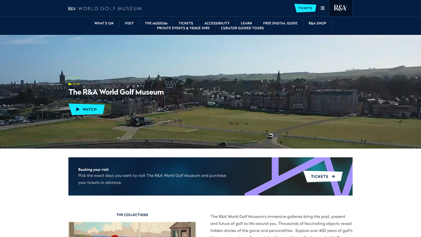 Screenshot of the The Royal & Ancient Golf Club Of St Andrews Trust website