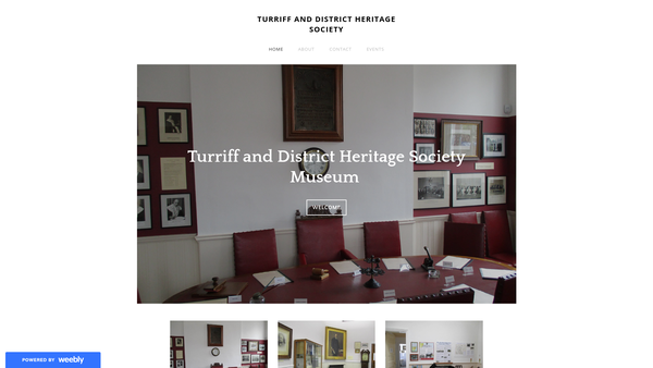 Screenshot of the Turriff and  District Heritage Society (SCIO) website