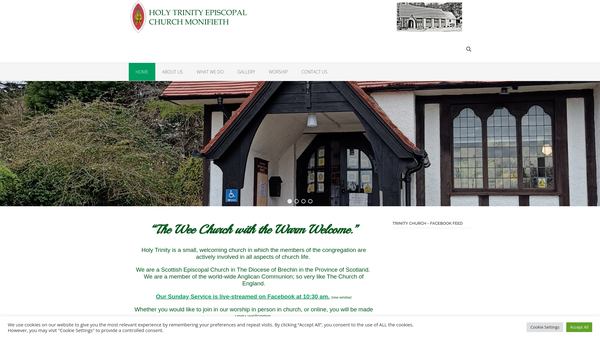 Screenshot of the Holy Trinity Episcopal Church website