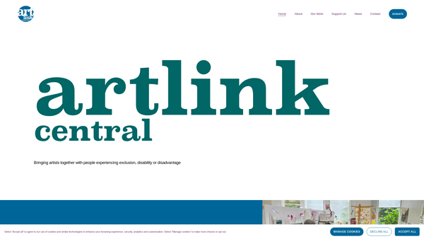 Screenshot of the Artlink Central Ltd website