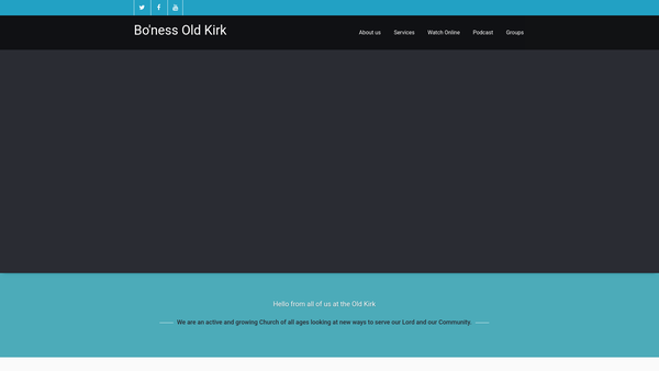 Screenshot of the Bo’ness Parish Church of Scotland website
