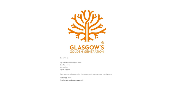 Screenshot of the Glasgow's Golden Generation website