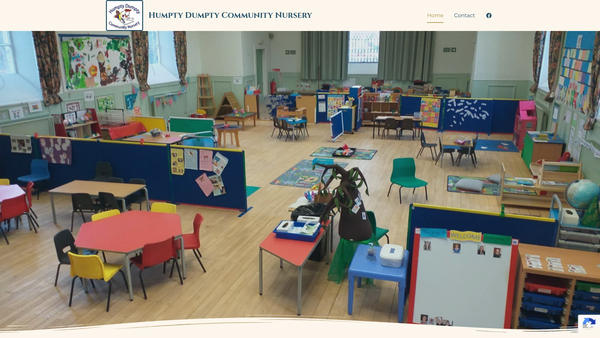 Screenshot of the Humpty Dumpty Community Nursery website