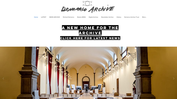 Screenshot of the The Richard Demarco Foundation website