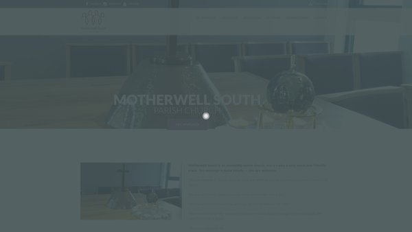 Screenshot of the Motherwell South Parish Church of Scotland website