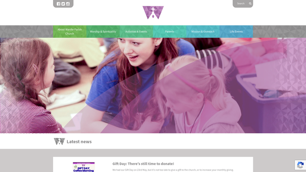 Screenshot of the Wardie Parish Church of Scotland, Edinburgh website