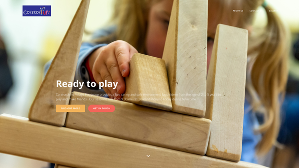 Screenshot of the Corstorphine Village Playgroup website