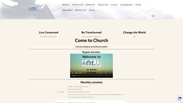 Screenshot of the St Andrews Lhanbryd & Urquhart Parish Church of Scotland, Elgin website
