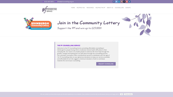 Screenshot of the Pastoral Foundation website