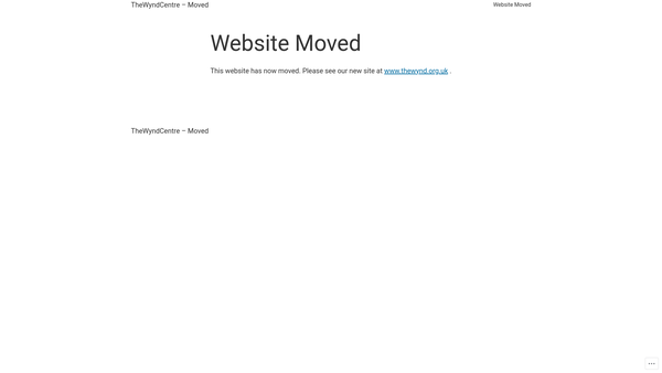 Screenshot of the Wynd Centre website