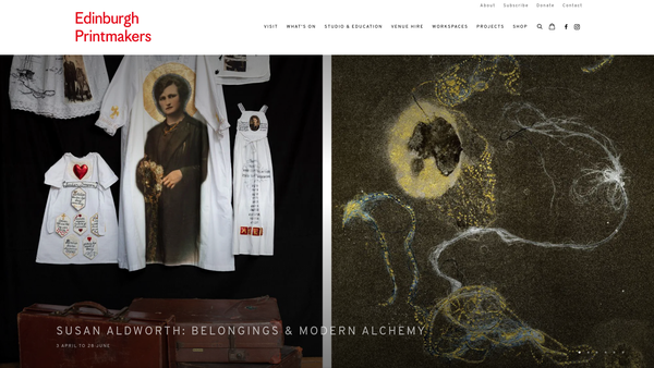 Screenshot of the Edinburgh Printmakers Limited website
