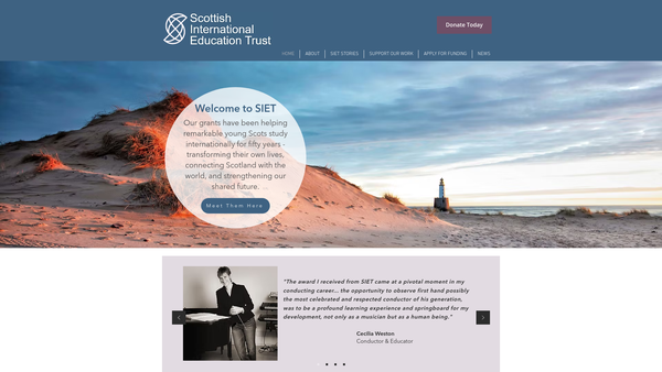 Screenshot of the Scottish International Education Trust website